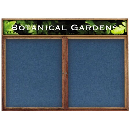 United Visual Products Single Door Indoor Enclosed Easy Tack Bo UV301EZ-BLUE-SATIN